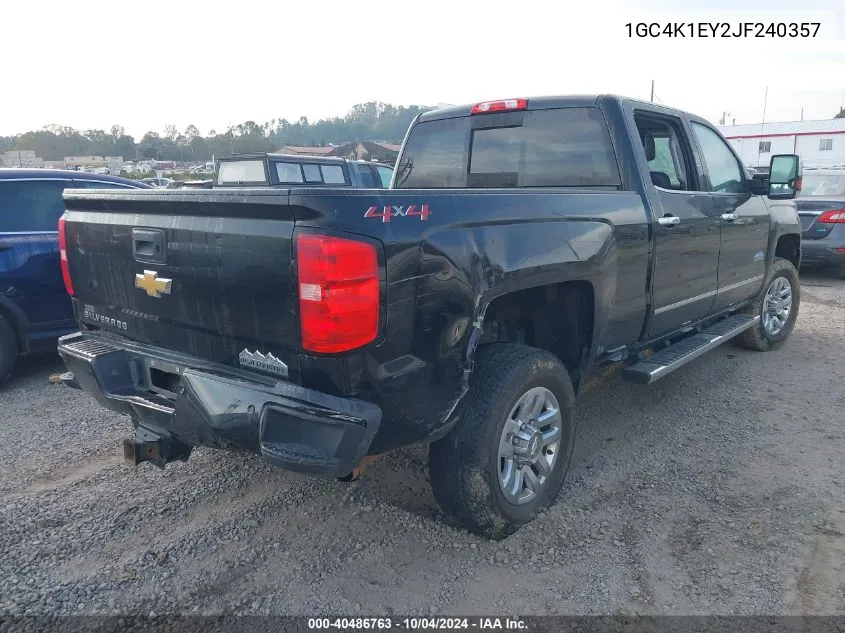 2018 Chevrolet Silverado 3500Hd High Country VIN: 1GC4K1EY2JF240357 Lot: 40486763