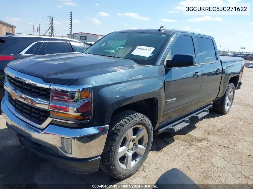 2018 Chevrolet Silverado 1500 1Lt VIN: 3GCUKREC5JG271622 Lot: 40489149