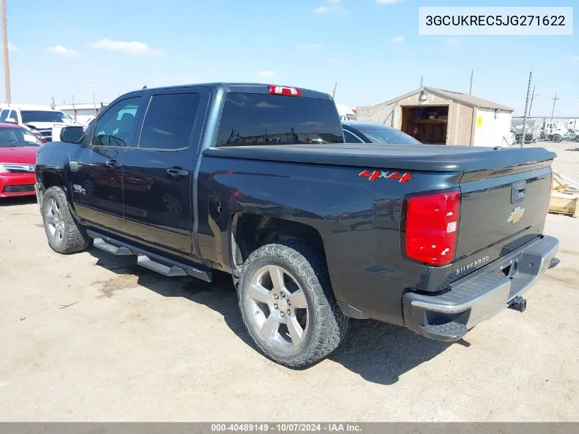 2018 Chevrolet Silverado 1500 1Lt VIN: 3GCUKREC5JG271622 Lot: 40489149