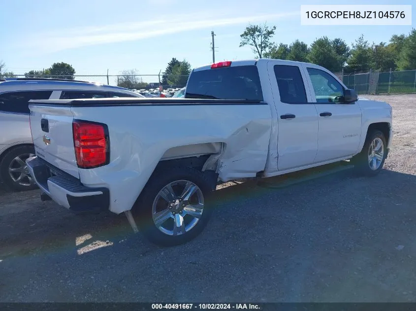 2018 Chevrolet Silverado 1500 Custom VIN: 1GCRCPEH8JZ104576 Lot: 40491667