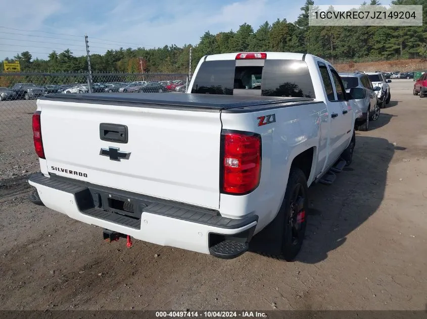 2018 Chevrolet Silverado 1500 2Lt VIN: 1GCVKREC7JZ149204 Lot: 40497414