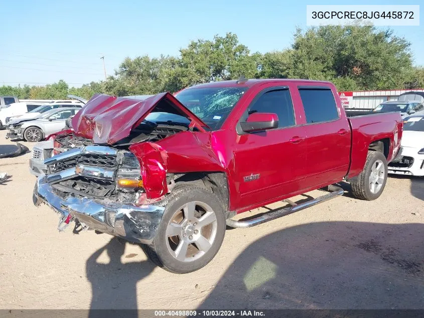 2018 Chevrolet Silverado 1500 1Lt VIN: 3GCPCREC8JG445872 Lot: 40498809