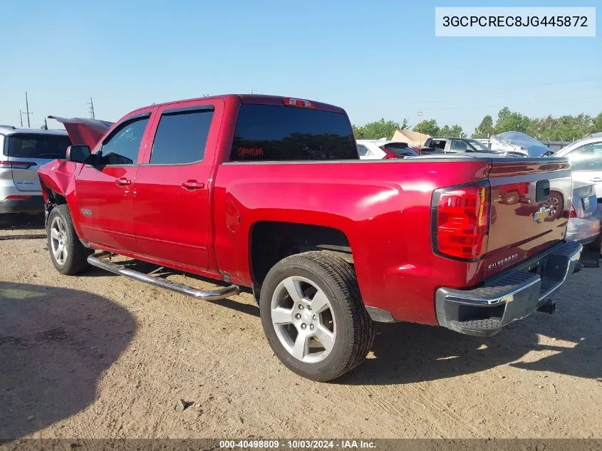 2018 Chevrolet Silverado 1500 1Lt VIN: 3GCPCREC8JG445872 Lot: 40498809