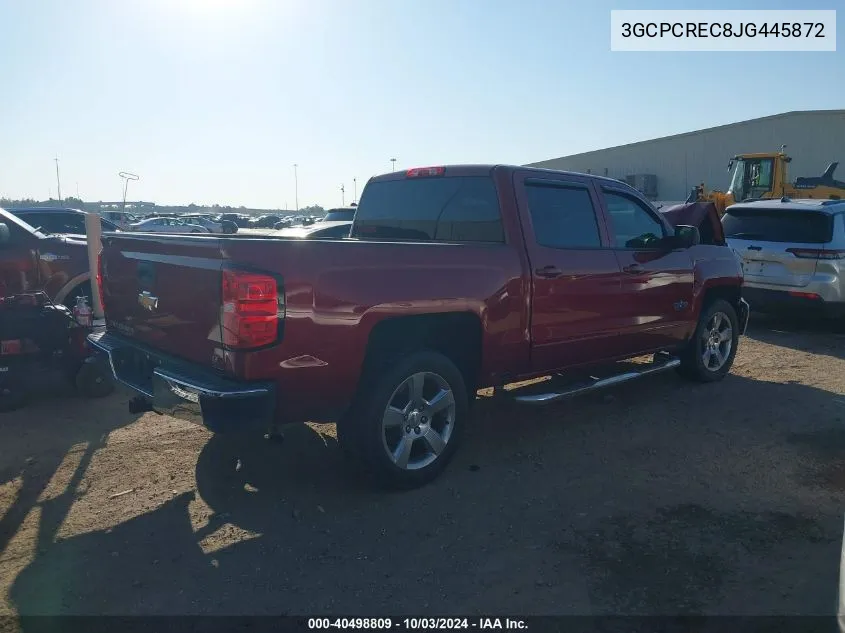 2018 Chevrolet Silverado 1500 1Lt VIN: 3GCPCREC8JG445872 Lot: 40498809