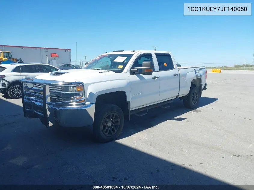 1GC1KUEY7JF140050 2018 Chevrolet Silverado 2500Hd Wt