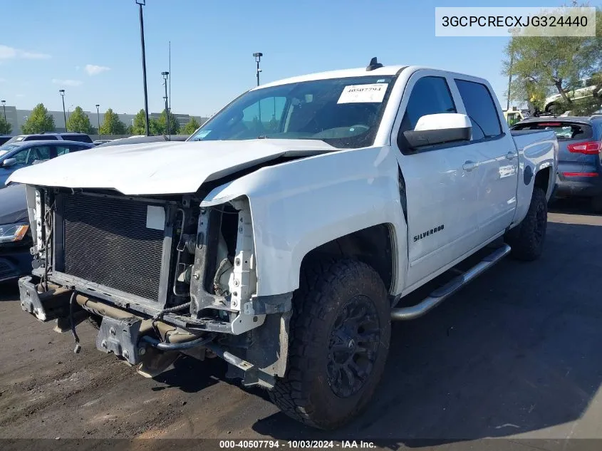 2018 Chevrolet Silverado 1500 1Lt VIN: 3GCPCRECXJG324440 Lot: 40507794