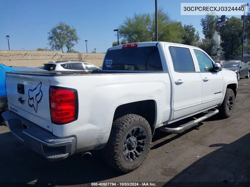 2018 Chevrolet Silverado 1500 1Lt VIN: 3GCPCRECXJG324440 Lot: 40507794