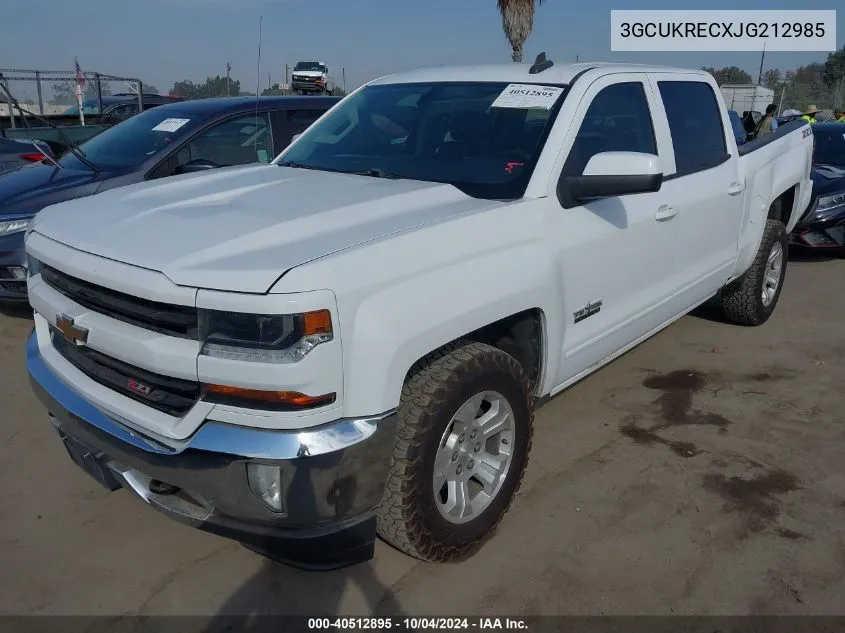 3GCUKRECXJG212985 2018 Chevrolet Silverado 1500 2Lt