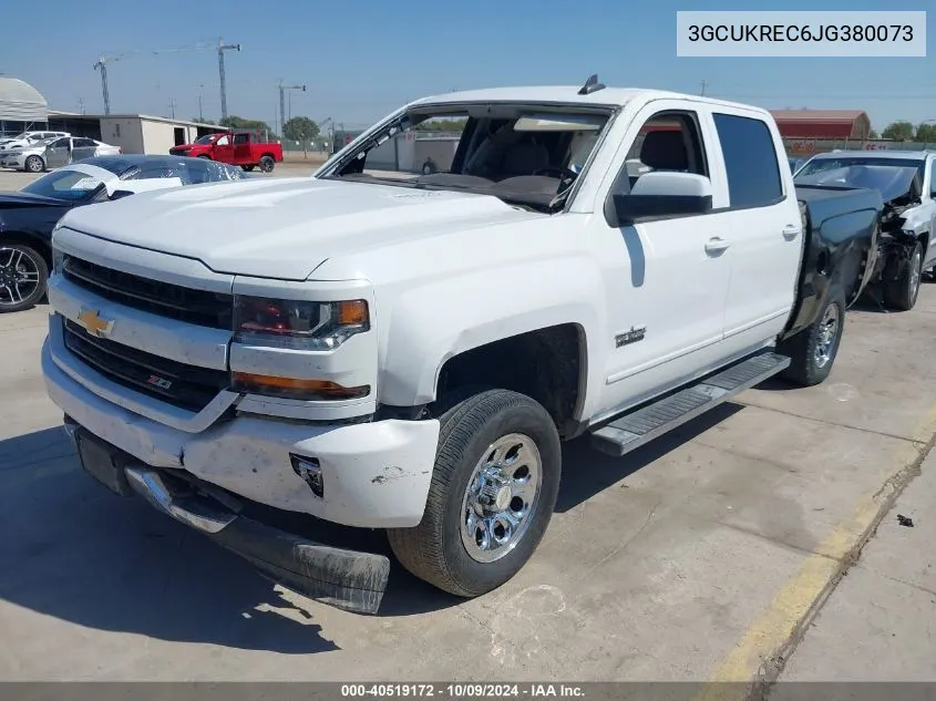 2018 Chevrolet Silverado 1500 2Lt VIN: 3GCUKREC6JG380073 Lot: 40519172