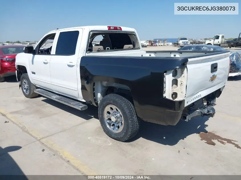 2018 Chevrolet Silverado 1500 2Lt VIN: 3GCUKREC6JG380073 Lot: 40519172