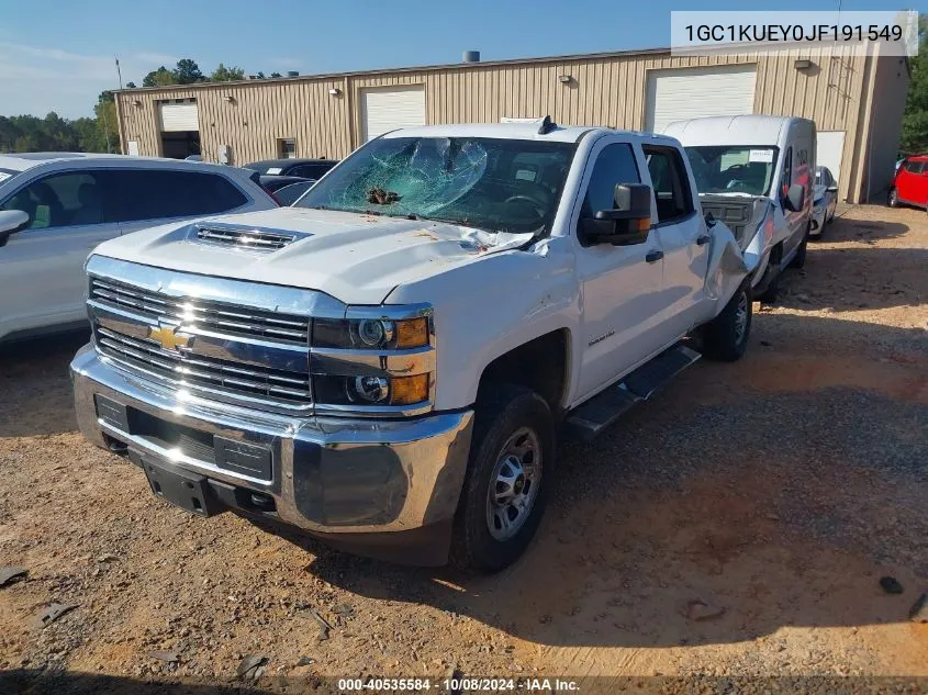 2018 Chevrolet Silverado K2500 Heavy Duty VIN: 1GC1KUEY0JF191549 Lot: 40535584