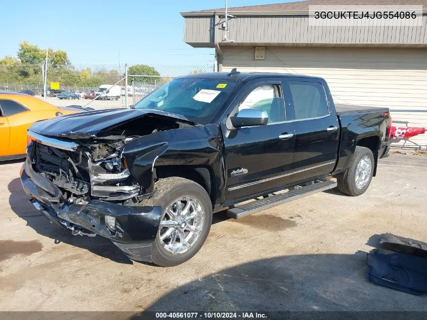 2018 Chevrolet Silverado 1500 High Country VIN: 3GCUKTEJ4JG554086 Lot: 40561077