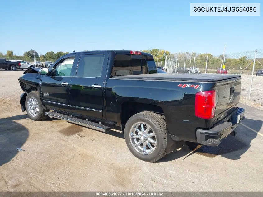 2018 Chevrolet Silverado 1500 High Country VIN: 3GCUKTEJ4JG554086 Lot: 40561077