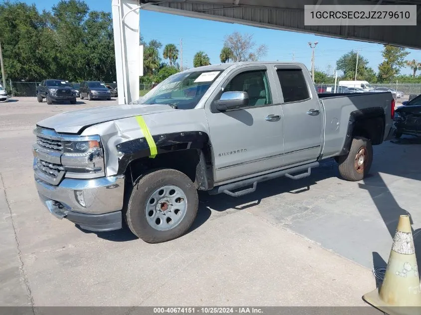 2018 Chevrolet Silverado 1500 1Lz VIN: 1GCRCSEC2JZ279610 Lot: 40674151