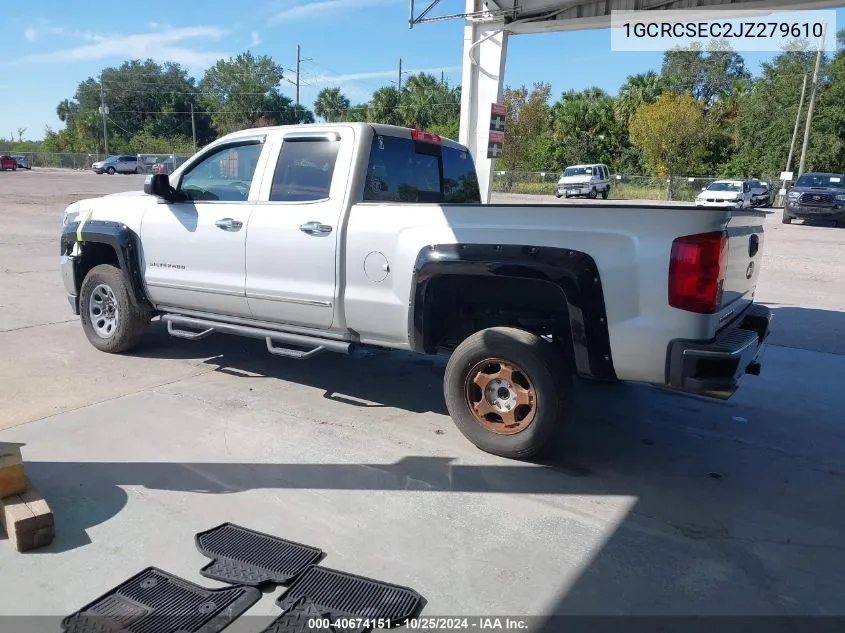 2018 Chevrolet Silverado 1500 1Lz VIN: 1GCRCSEC2JZ279610 Lot: 40674151