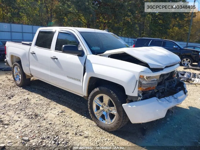 2018 Chevrolet Silverado 1500 Custom VIN: 3GCPCPECXJG348435 Lot: 40679832