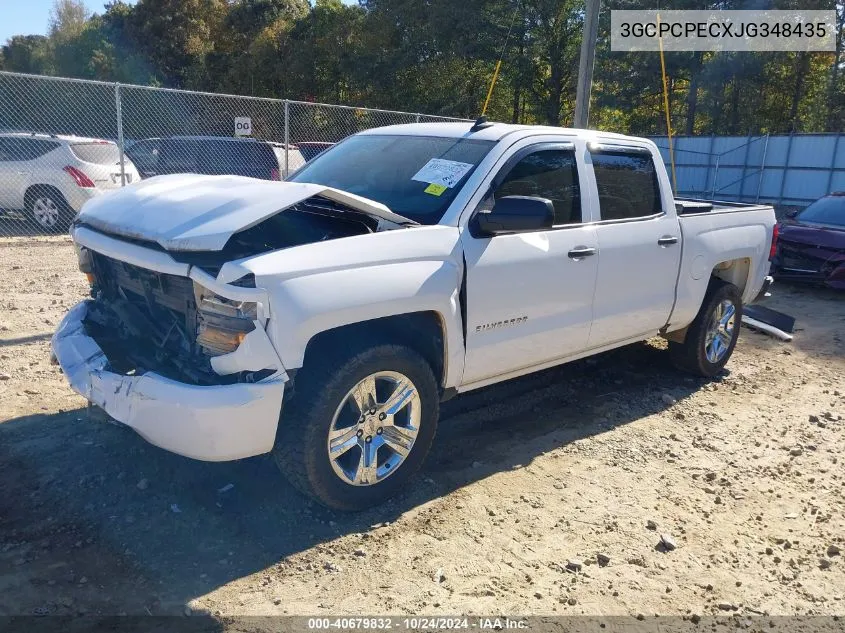 2018 Chevrolet Silverado 1500 Custom VIN: 3GCPCPECXJG348435 Lot: 40679832