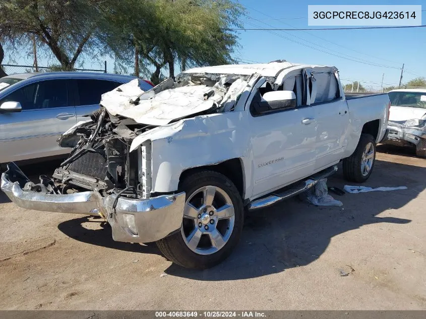 2018 Chevrolet Silverado 1500 1Lt VIN: 3GCPCREC8JG423614 Lot: 40683649