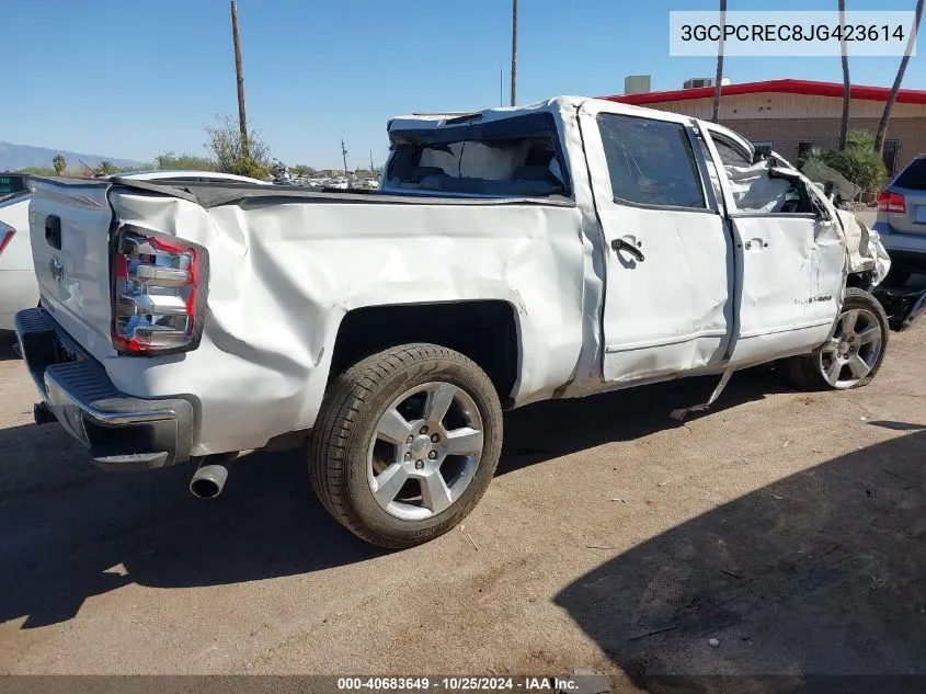 2018 Chevrolet Silverado 1500 1Lt VIN: 3GCPCREC8JG423614 Lot: 40683649