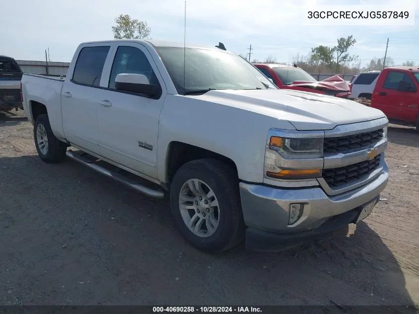 2018 Chevrolet Silverado 1500 1Lt VIN: 3GCPCRECXJG587849 Lot: 40690258