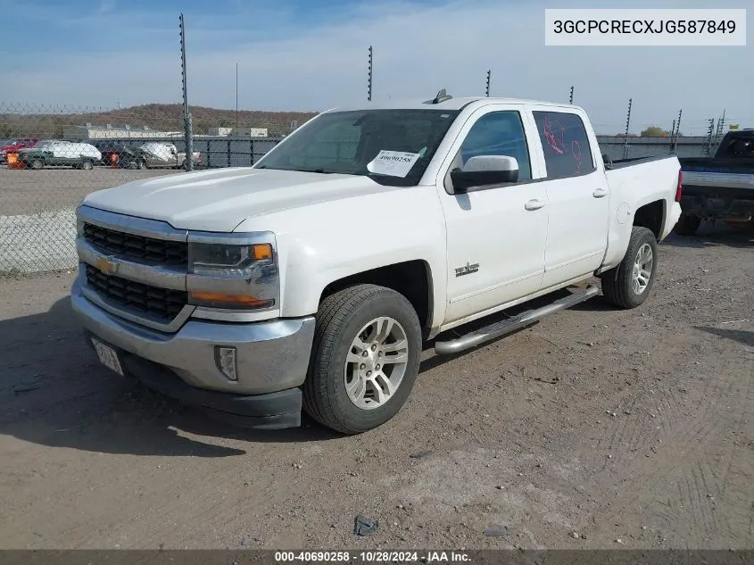 2018 Chevrolet Silverado 1500 1Lt VIN: 3GCPCRECXJG587849 Lot: 40690258