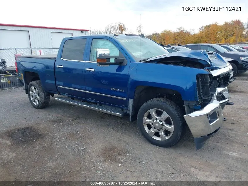 1GC1KWEY3JF112421 2018 Chevrolet Silverado 2500Hd Ltz