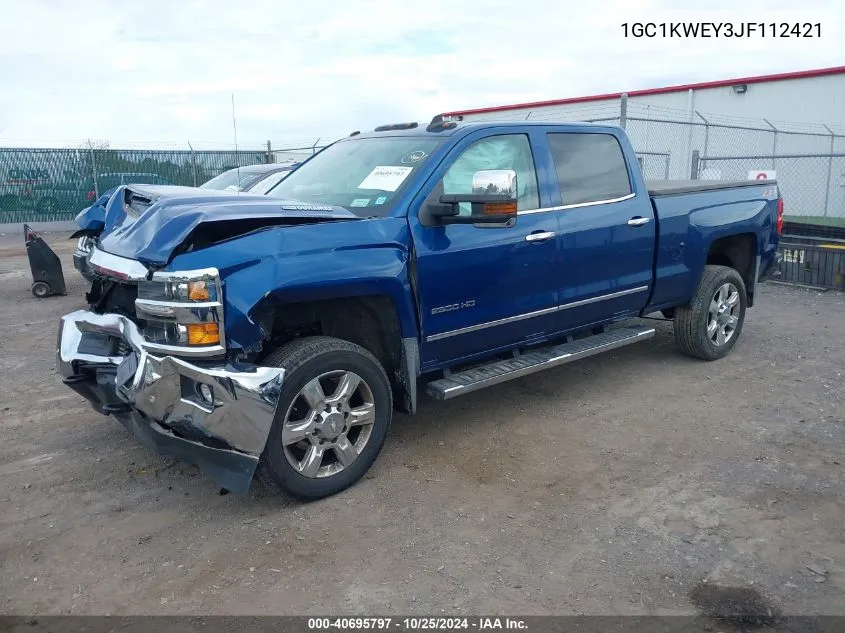 1GC1KWEY3JF112421 2018 Chevrolet Silverado 2500Hd Ltz