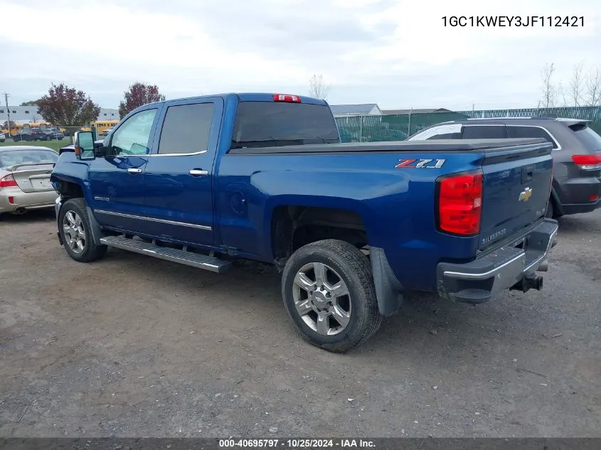 1GC1KWEY3JF112421 2018 Chevrolet Silverado 2500Hd Ltz