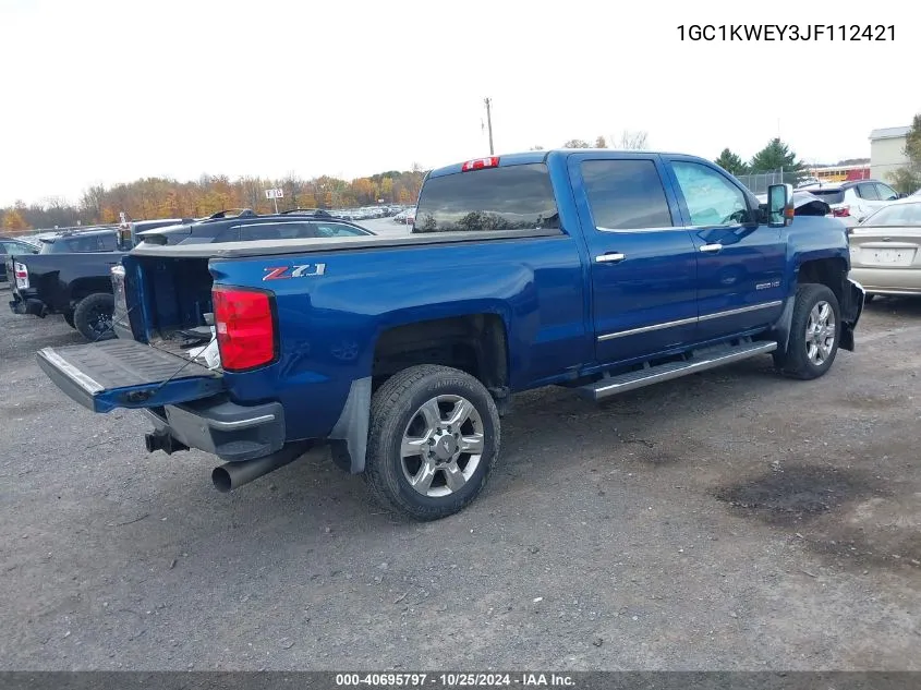 2018 Chevrolet Silverado 2500Hd Ltz VIN: 1GC1KWEY3JF112421 Lot: 40695797