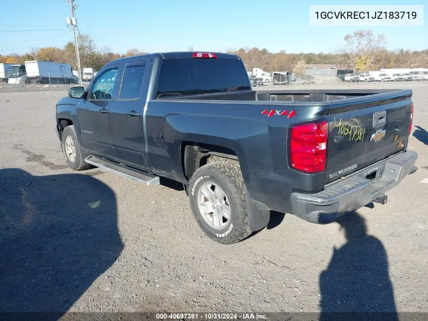 2018 Chevrolet Silverado 1500 1Lt VIN: 1GCVKREC1JZ183719 Lot: 40697381