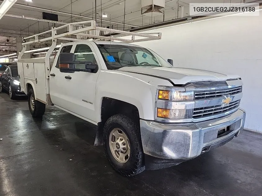 2018 Chevrolet Silverado 2500Hd Wt VIN: 1GB2CUEG2JZ316188 Lot: 40733538