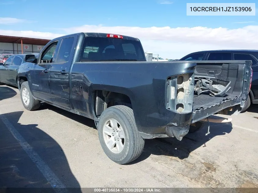 2018 Chevrolet Silverado 1500 1Lt VIN: 1GCRCREH1JZ153906 Lot: 40735034