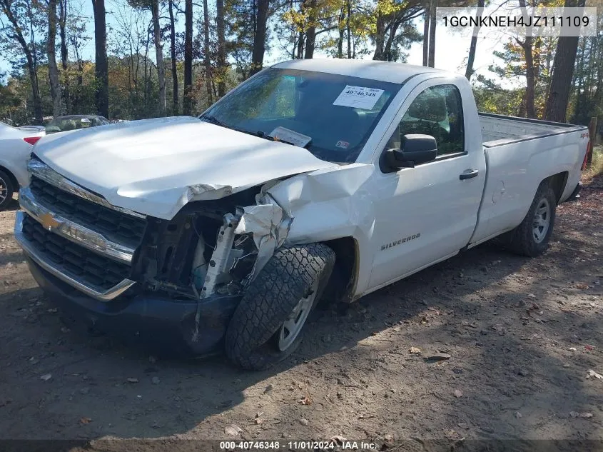 2018 Chevrolet Silverado 1500 Wt VIN: 1GCNKNEH4JZ111109 Lot: 40746348