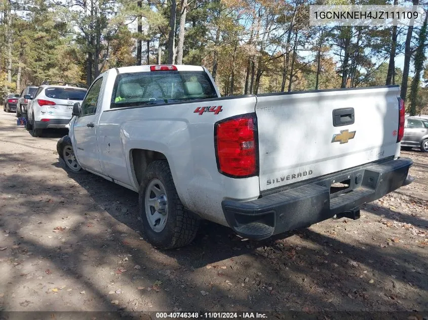 2018 Chevrolet Silverado 1500 Wt VIN: 1GCNKNEH4JZ111109 Lot: 40746348