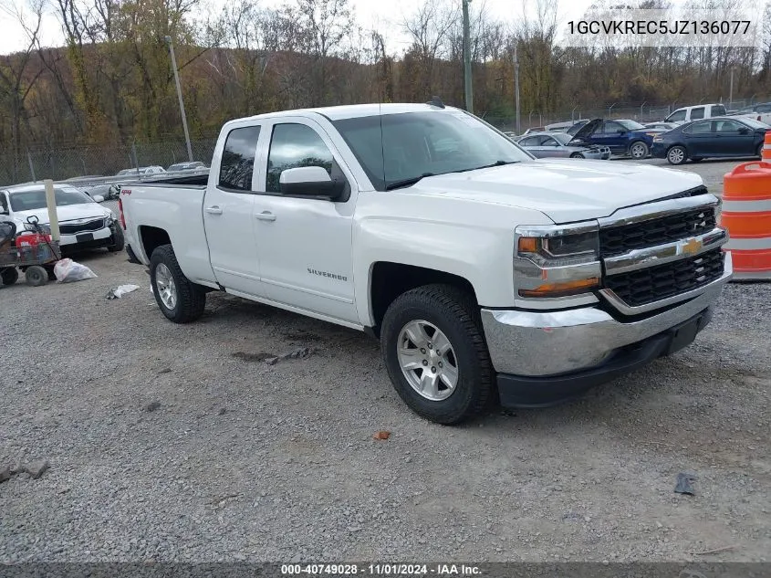 2018 Chevrolet Silverado 1500 1Lt VIN: 1GCVKREC5JZ136077 Lot: 40749028