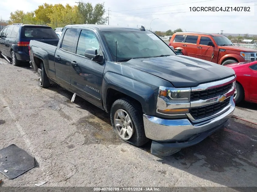 2018 Chevrolet Silverado 1500 1Lt VIN: 1GCRCREC4JZ140782 Lot: 40750789