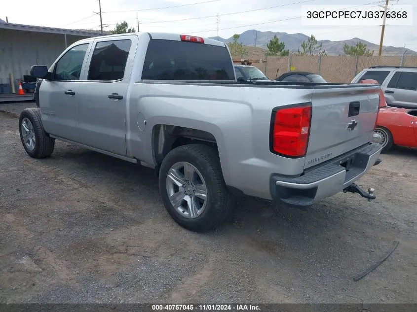 2018 Chevrolet Silverado 1500 Custom VIN: 3GCPCPEC7JG376368 Lot: 40757045