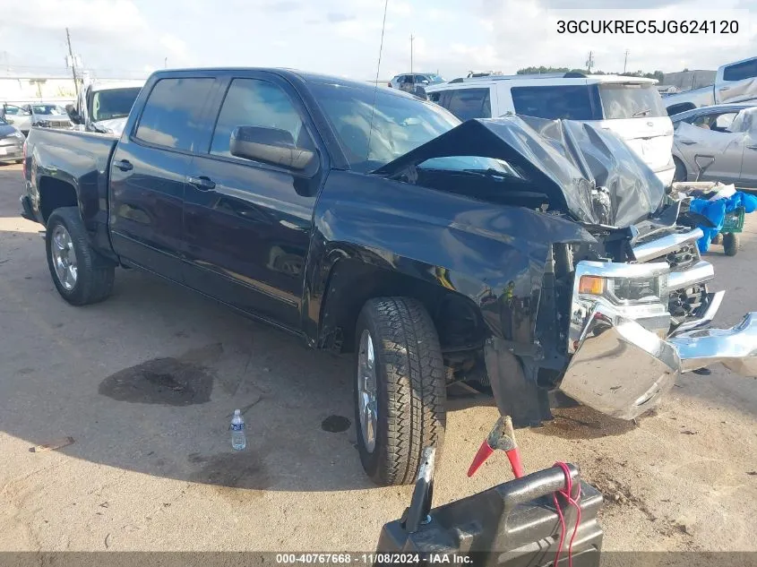 2018 Chevrolet Silverado 1500 1Lt VIN: 3GCUKREC5JG624120 Lot: 40767668