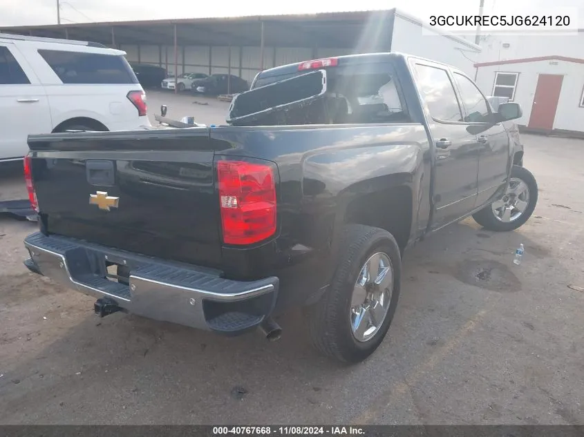 2018 Chevrolet Silverado 1500 1Lt VIN: 3GCUKREC5JG624120 Lot: 40767668