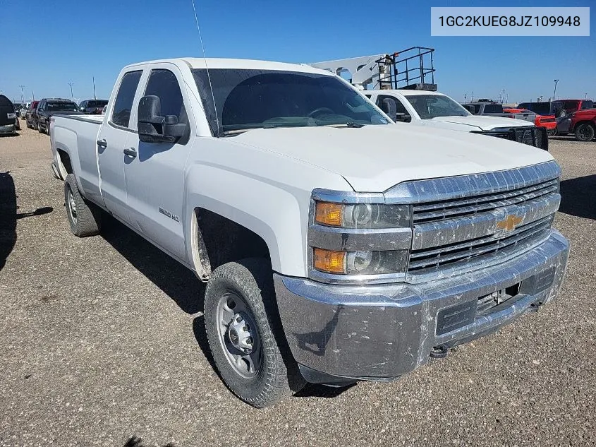 2018 Chevrolet Silverado 2500Hd Wt VIN: 1GC2KUEG8JZ109948 Lot: 40768325