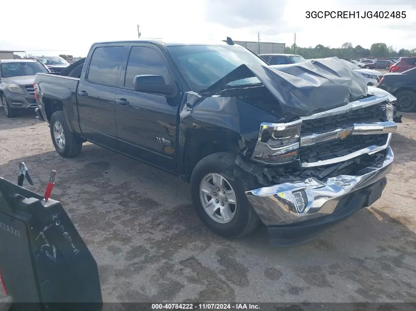 2018 Chevrolet Silverado 1500 1Lt VIN: 3GCPCREH1JG402485 Lot: 40784222