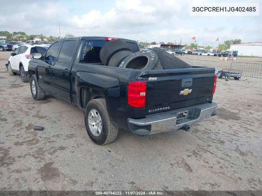 2018 Chevrolet Silverado 1500 1Lt VIN: 3GCPCREH1JG402485 Lot: 40784222