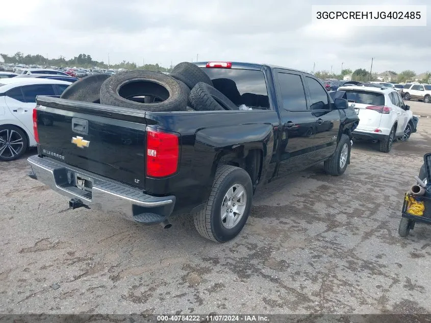 2018 Chevrolet Silverado 1500 1Lt VIN: 3GCPCREH1JG402485 Lot: 40784222