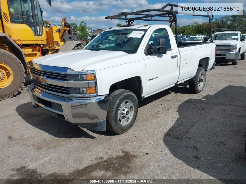 2018 Chevrolet Silverado 2500Hd Wt VIN: 1GC0CUEG8JZ188610 Lot: 40789966