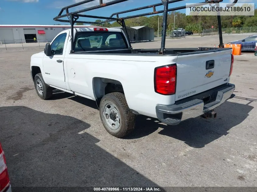 2018 Chevrolet Silverado 2500Hd Wt VIN: 1GC0CUEG8JZ188610 Lot: 40789966