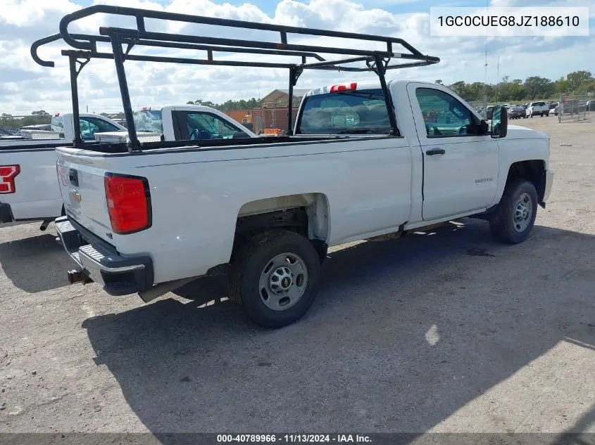 2018 Chevrolet Silverado 2500Hd Wt VIN: 1GC0CUEG8JZ188610 Lot: 40789966