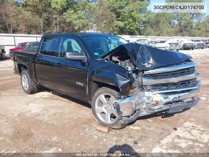 2018 Chevrolet Silverado 1500 1Lt VIN: 3GCPCREC4JG174700 Lot: 40794719