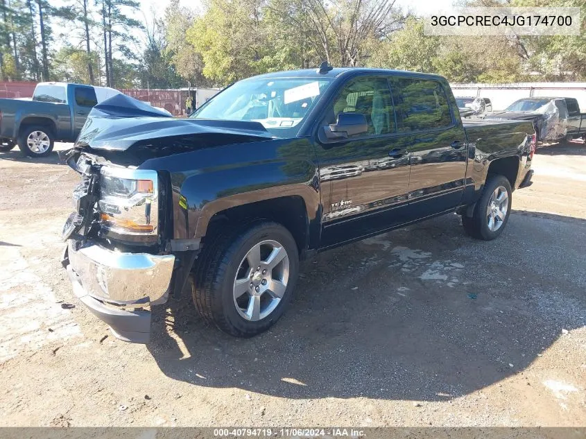 2018 Chevrolet Silverado 1500 1Lt VIN: 3GCPCREC4JG174700 Lot: 40794719