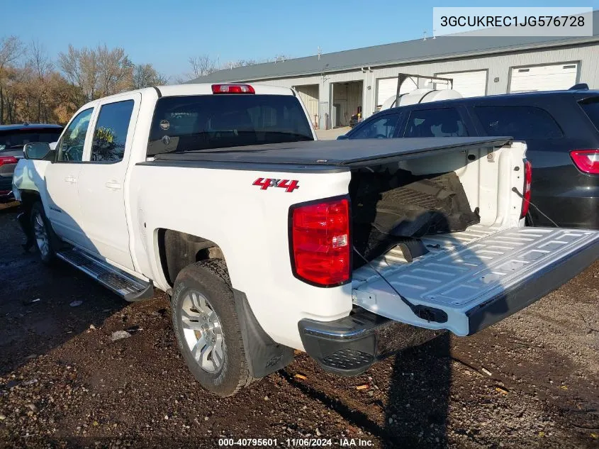 2018 Chevrolet Silverado 1500 1Lt VIN: 3GCUKREC1JG576728 Lot: 40795601