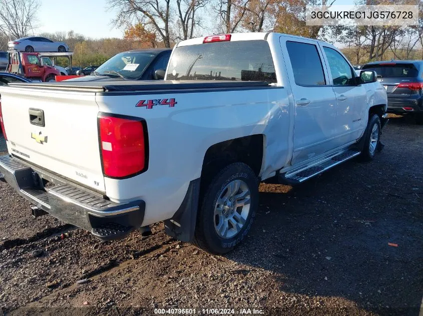 2018 Chevrolet Silverado 1500 1Lt VIN: 3GCUKREC1JG576728 Lot: 40795601